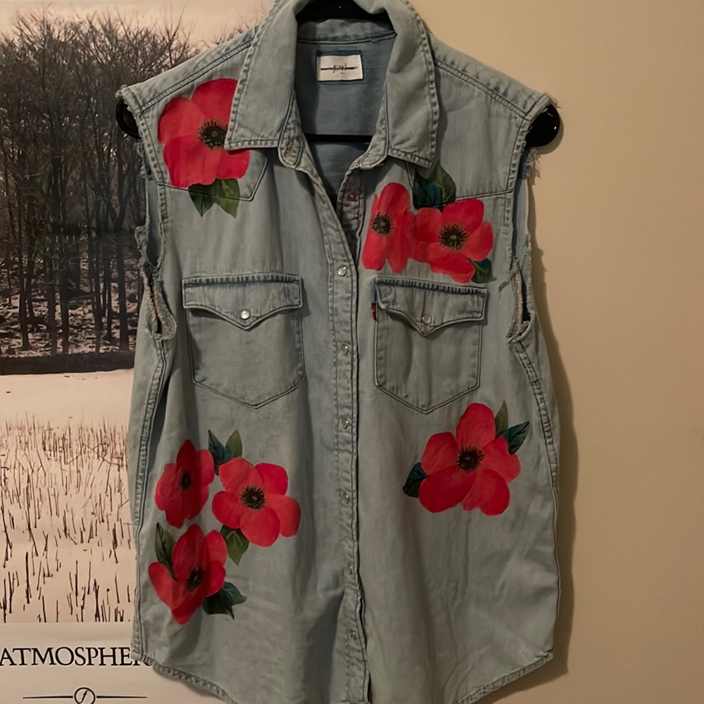 Rialto Jean Project Ava Demin Shirt Size Medium/Large